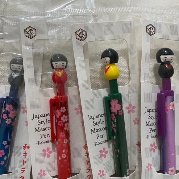 Kokeshi dolls pen set - Picture 1 of 2